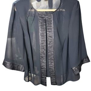 Elegant Black Sheer Women's Jacket